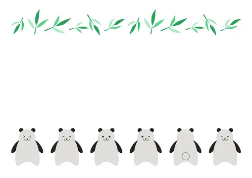 パンダと笹の葉 イラスト フレーム 白背景 Stock Vector Adobe Stock パンダと笹の葉 イラスト フレーム 白背景 Stock Vector Adobe Stock