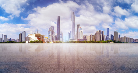 Obraz premium Guangzhou architectural scenery and urban skyline