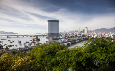 view over Nha Trang and river Kai from Po Nagar cham towers