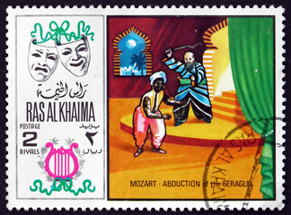 Postage stamp Ras al-Khaimah 1969 Abduction from the Seraglio by