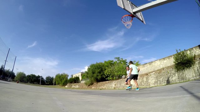 Fade away jump shot in a one on one game