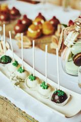 Wedding reception candy bar dessert table