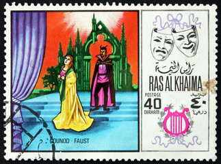 Postage stamp Ras al-Khaimah 1969 Faust by Charles Gounod