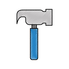 hammer tool isolated icon vector illustration design
