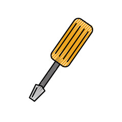 screwdriver tool isolated icon vector illustration design