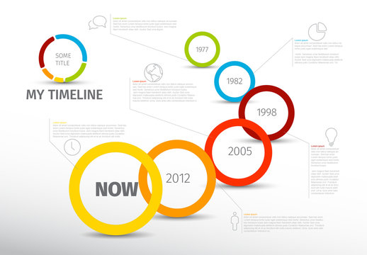Overlapping Circles Timeline Infographic Layout