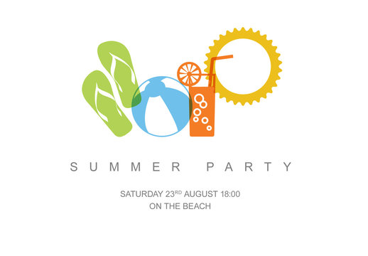 Minimalist Summer Party Flyer Layout