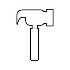 hammer tool isolated icon vector illustration design