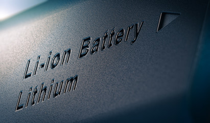 Li-ion Lithium Battery Pack Close Up