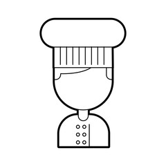 hotel chef avatar character vector illustration design