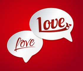 Speech  bubble two heart