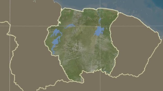 Suriname and neighborhood. Satellite