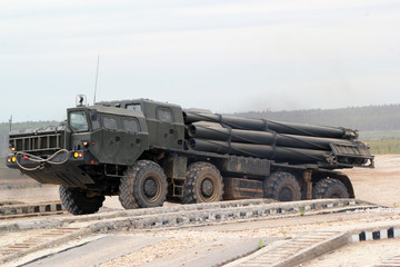 Fototapeta na wymiar Russian military truck