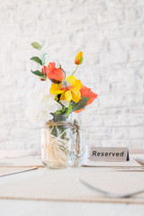 Table set for an event party