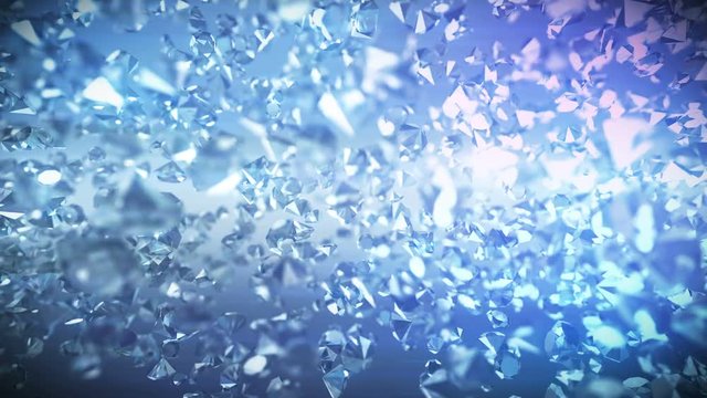 Glittering Diamonds With Light Rays slowly moving at the camera. Luxury Lifestyle concept Background .