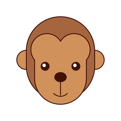 Fototapeta premium cute monkey wild icon vector illustration design