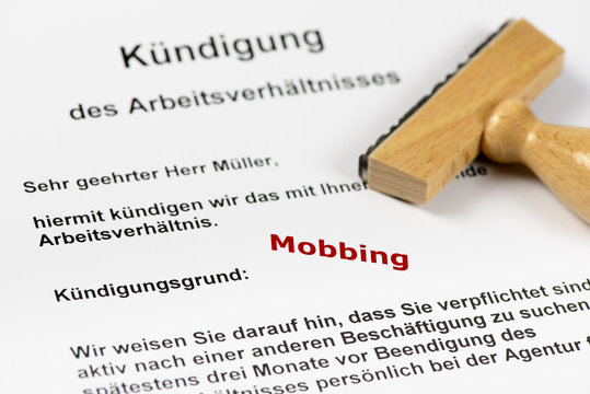 K&uuml;ndigung und Entlassung wegen Mobbing