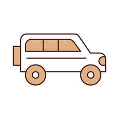 safari van isolated icon vector illustration design