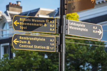 Direction signs in Amsterdam