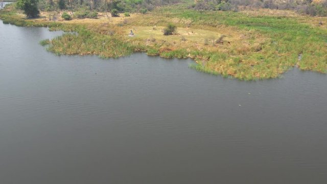 Flying abobve the Okavango Delta (Botswana; 4k footage)