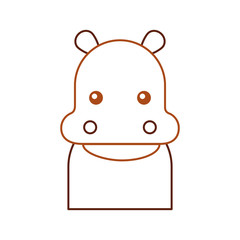 Wild hippopotamus isolated icon vector illustration design