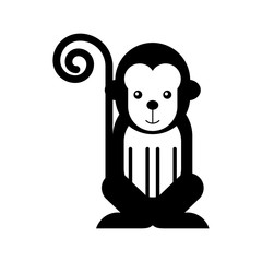 cute monkey wild icon vector illustration design