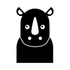 Wild rhinoceros isolated icon vector illustration design