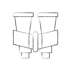 binoculars device isolated icon vector illustration design