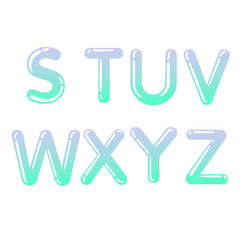 (Element) set of eight letters, letter flat design