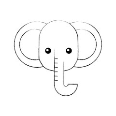 african elephant isolated icon vector illustration design