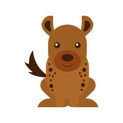 Fototapeta premium Wild hyena isolated icon vector illustration design