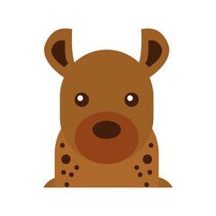 Wild hyena isolated icon vector illustration design