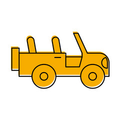 safari jeep isolated icon vector illustration design