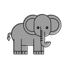 african elephant isolated icon vector illustration design