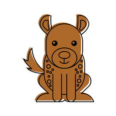 Wild hyena isolated icon vector illustration design