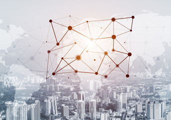 Modern city and social net as concept for global networking