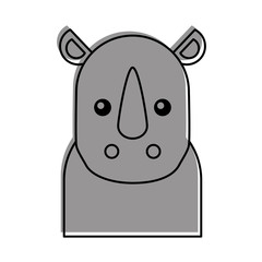 Wild rhinoceros isolated icon vector illustration design
