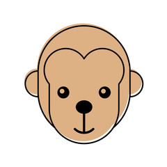 Obraz premium cute monkey wild icon vector illustration design