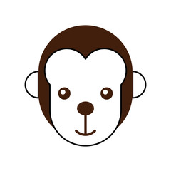 cute monkey wild icon vector illustration design