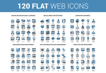 120 Blue Icons 2