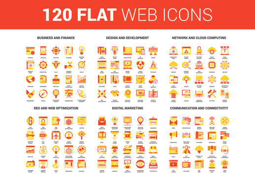 120 Yellow and Red Icons 1