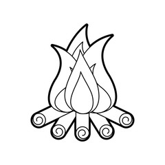 camp fire isolated icon vector illustration design