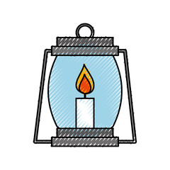 lantern camping isolated icon vector illustration design