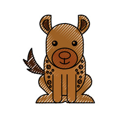 Wild hyena isolated icon vector illustration design