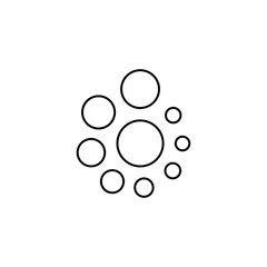 black thin line hand fidget spinner logo. concept of very popular toy gadget for kids or best thing for hyperactivity child. line art style trend logotype graphic