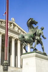 Wien, Parlament, Rosseb&auml;ndiger, &Ouml;sterreich, 1. Bezirk