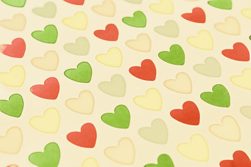 background colored hearts