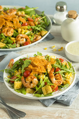 Homemade Arugula Shrimp and Polenta Salad