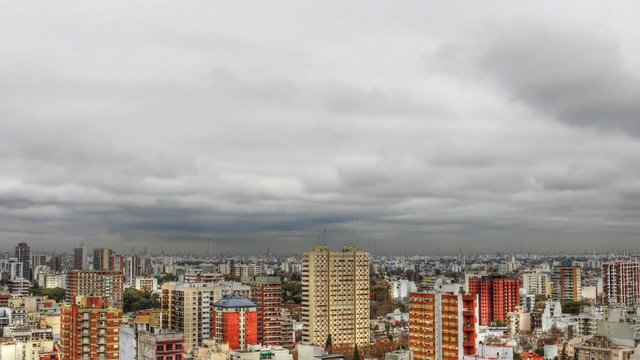 HDR City - Storm Cloudscape Time-Lapse