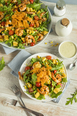 Homemade Arugula Shrimp and Polenta Salad